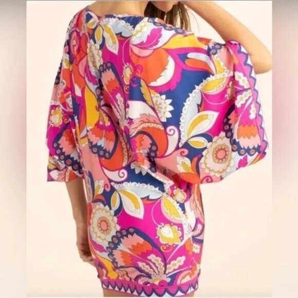 Trina Turk Sz Large Sevilla Batwing Tunic Dress Cover Up NWT  - Brand New! - Picture 2 of 9